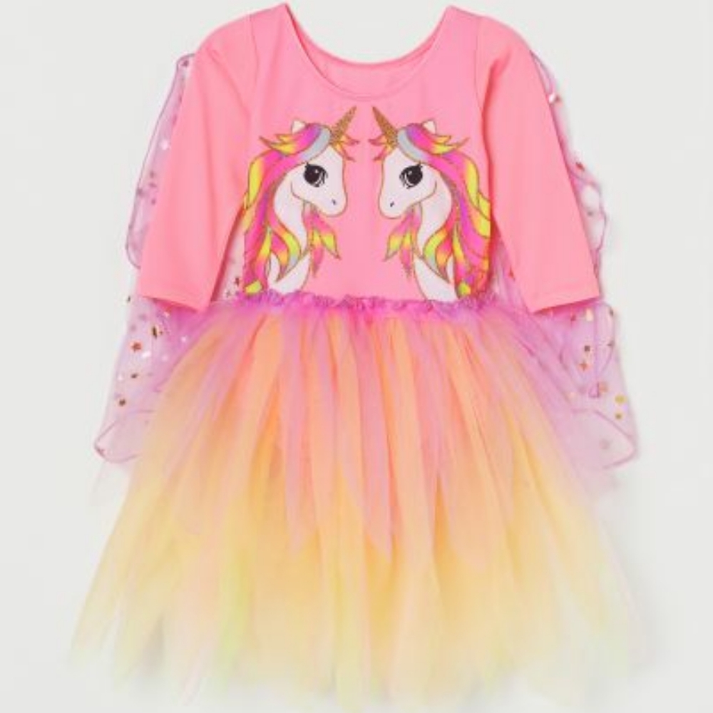 Unicorn Dance Dress with Tulle Skirt (tutu)